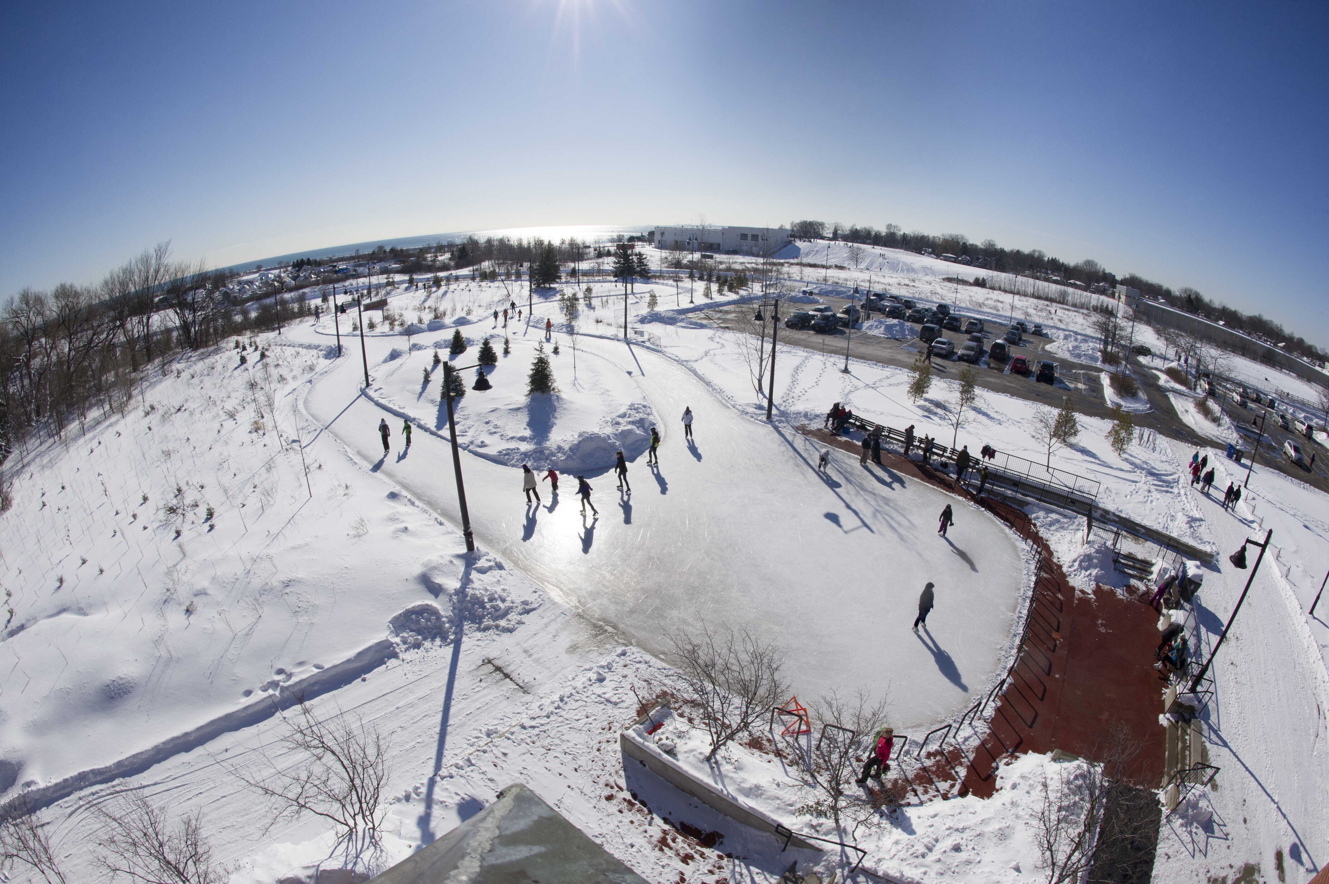 Colonel Samuel Smith Park refrigerated skating trail in Etobicoke