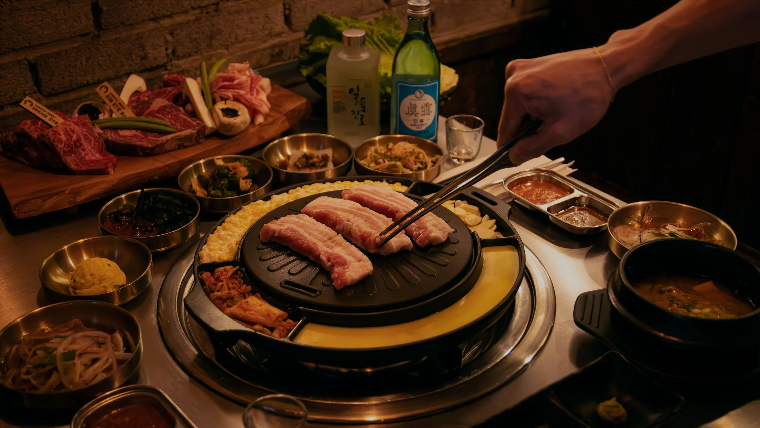 Daldongnae Korean BBQ grill and table, official Squarespace photo