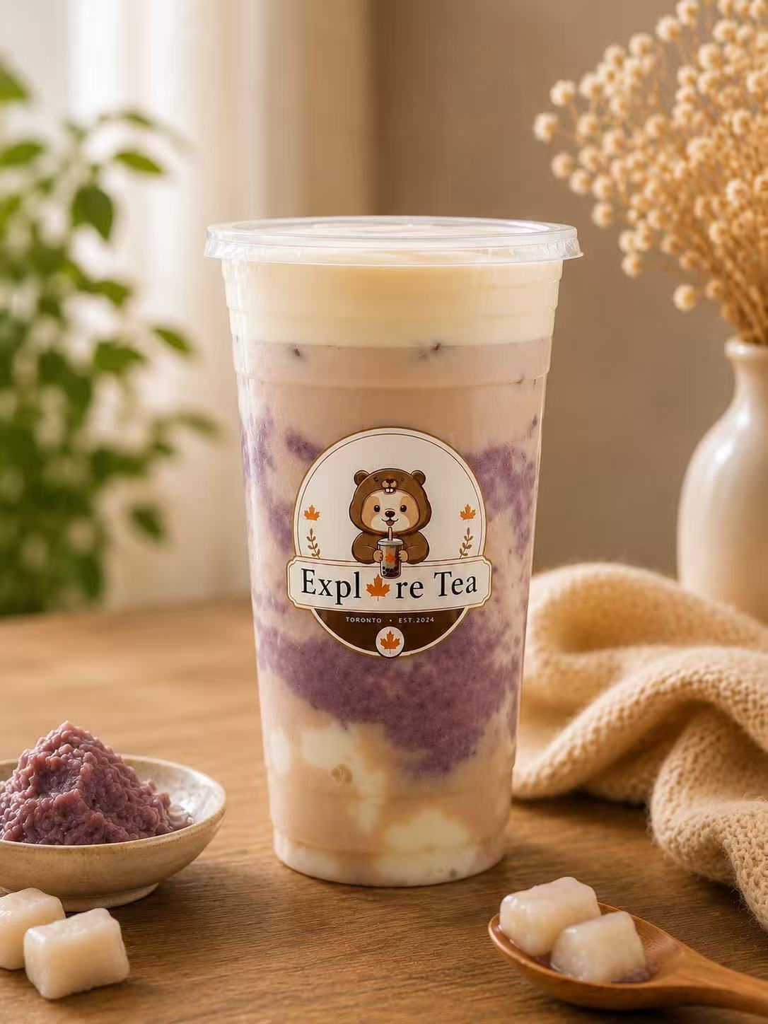 Explore Tea’s official Mochi Fresh Taro Milk Tea from exploretea.ca