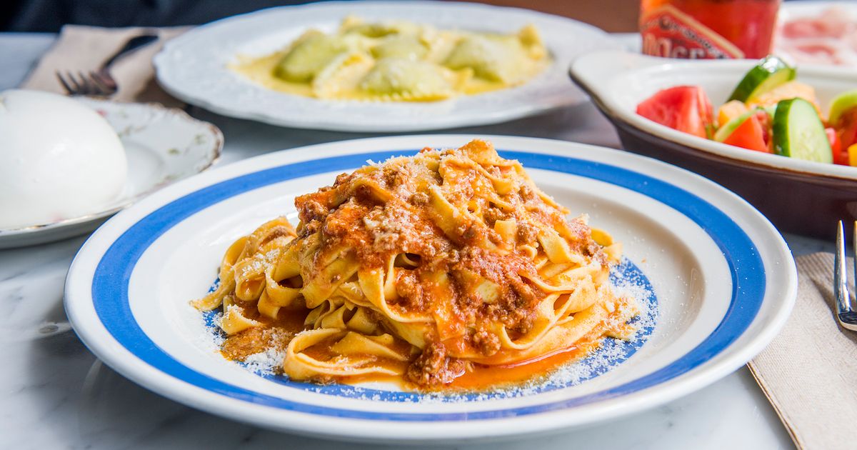 Famiglia Baldassarre pasta shop on Geary Avenue