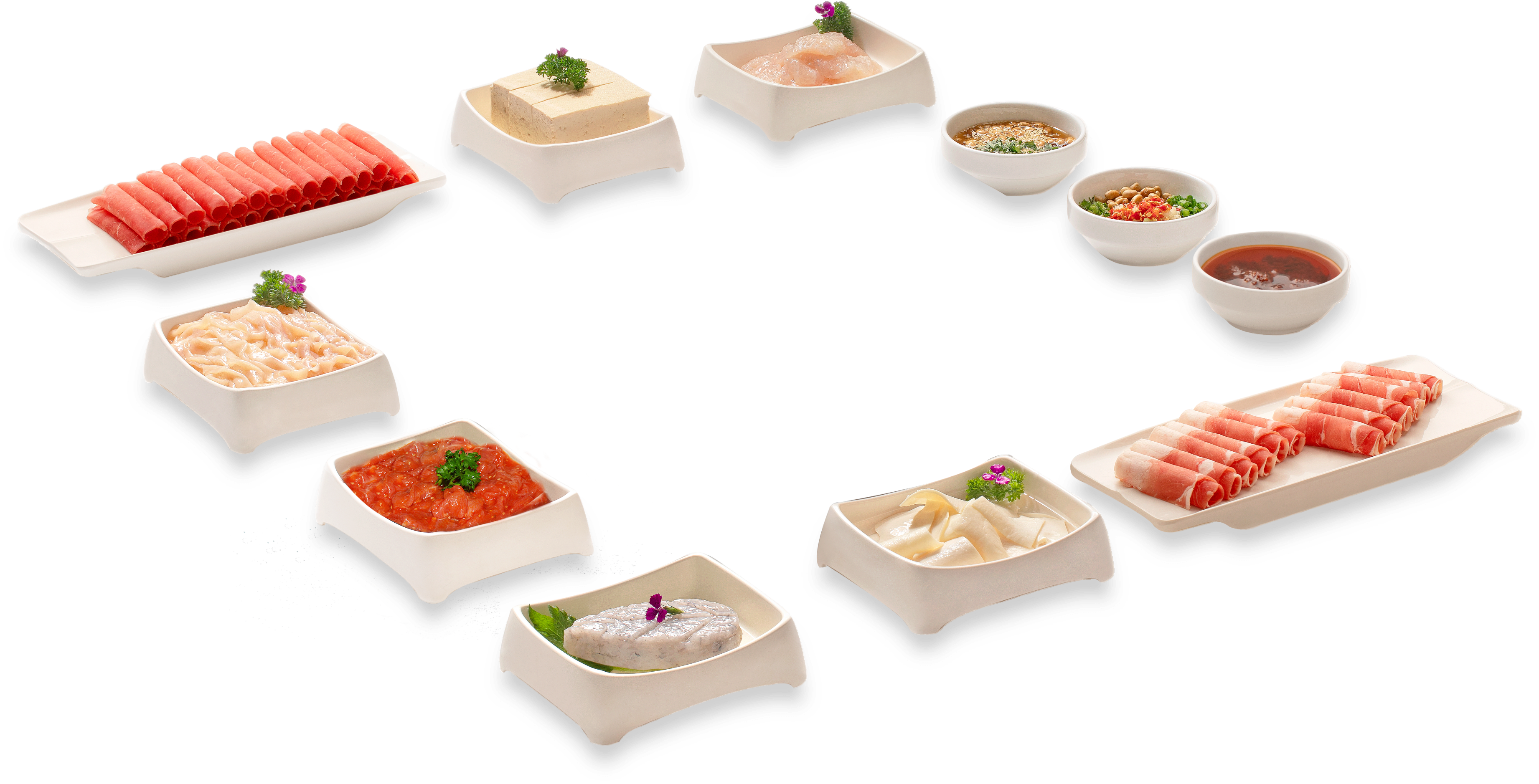 Hot pot broth and ingredients in a Toronto dining room