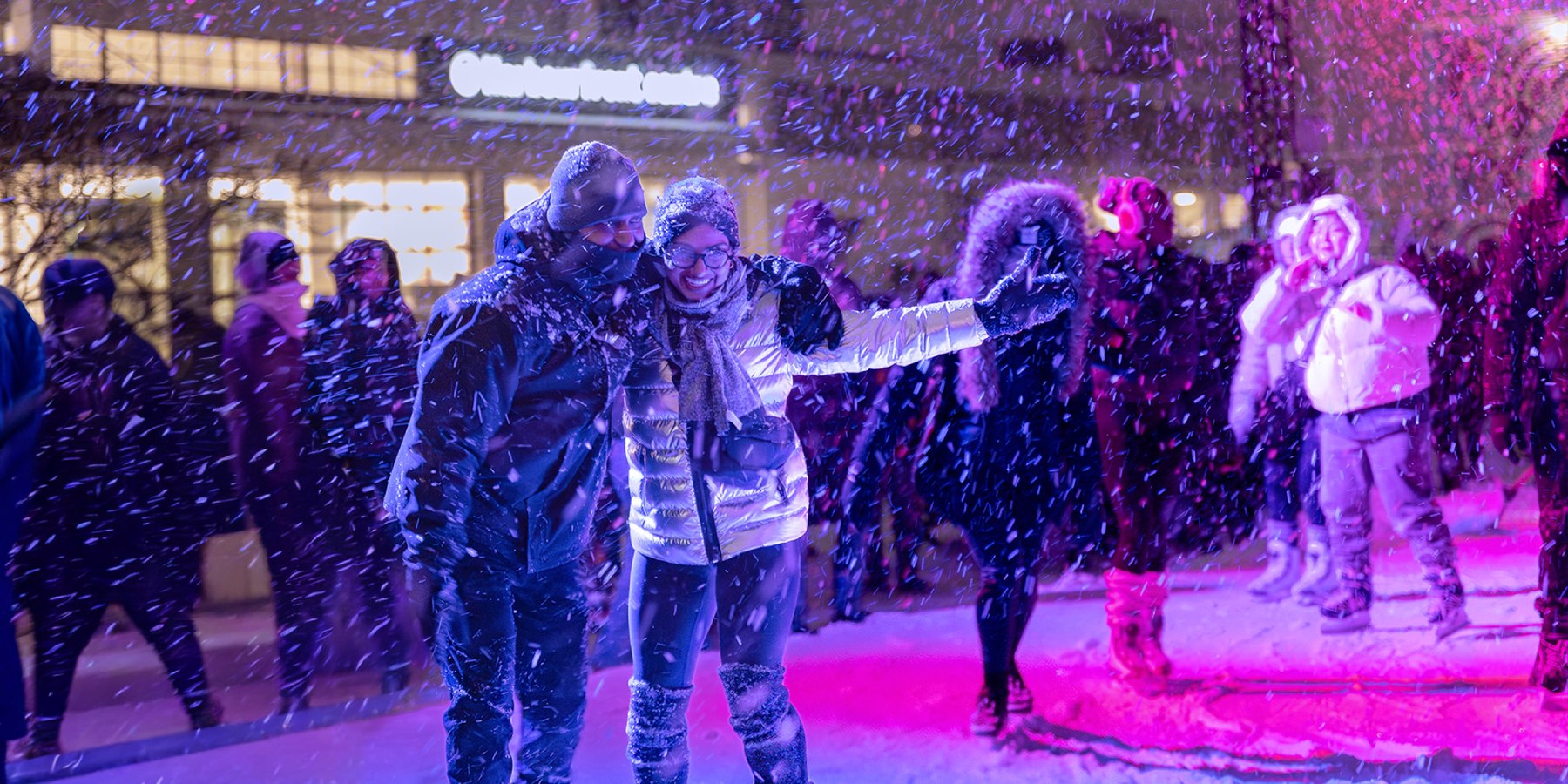 Harbourfront Centre Skate by the Lake rink on the Toronto waterfront