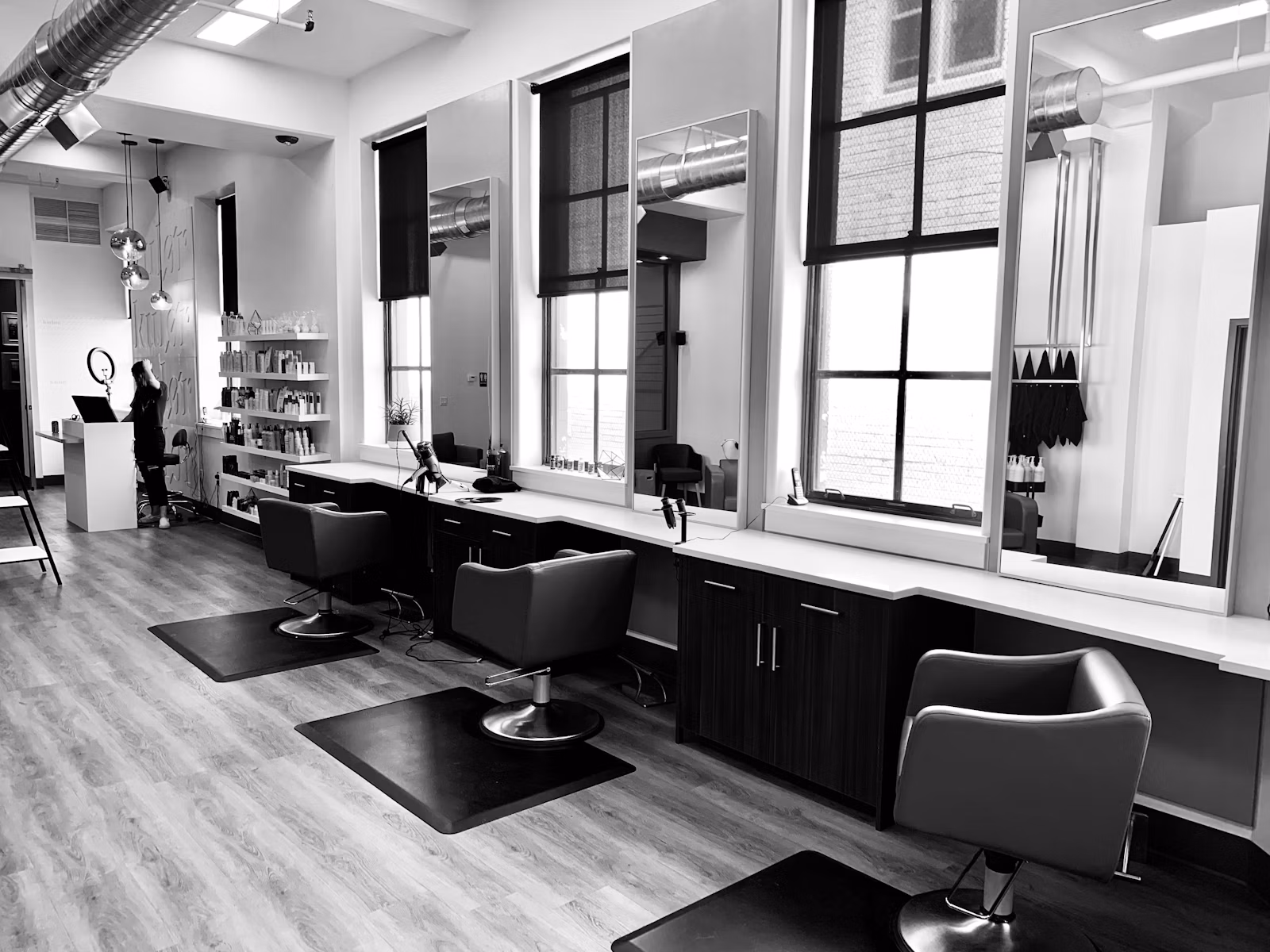 Hair salon interior stock photo (Unsplash last resort — Jason Lee site has no usable hero)