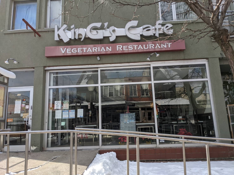 King's Cafe Toronto storefront from kingsvegetarianfood.ca