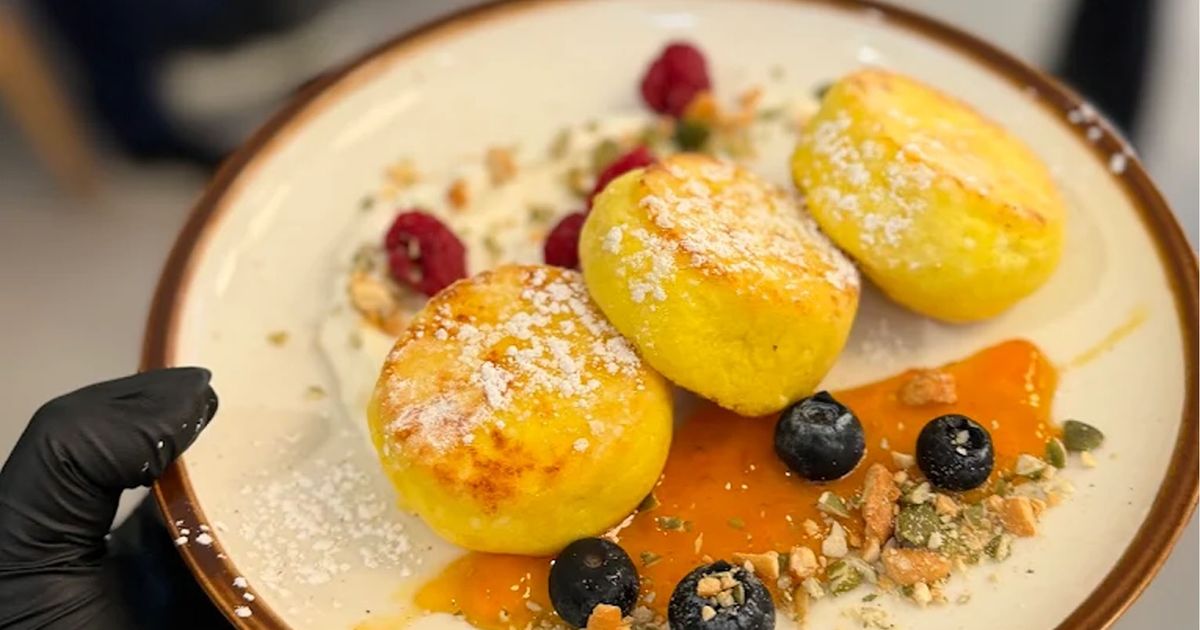 Ukrainian breakfast dish at Mom's Recipes Cafe in Yorkville