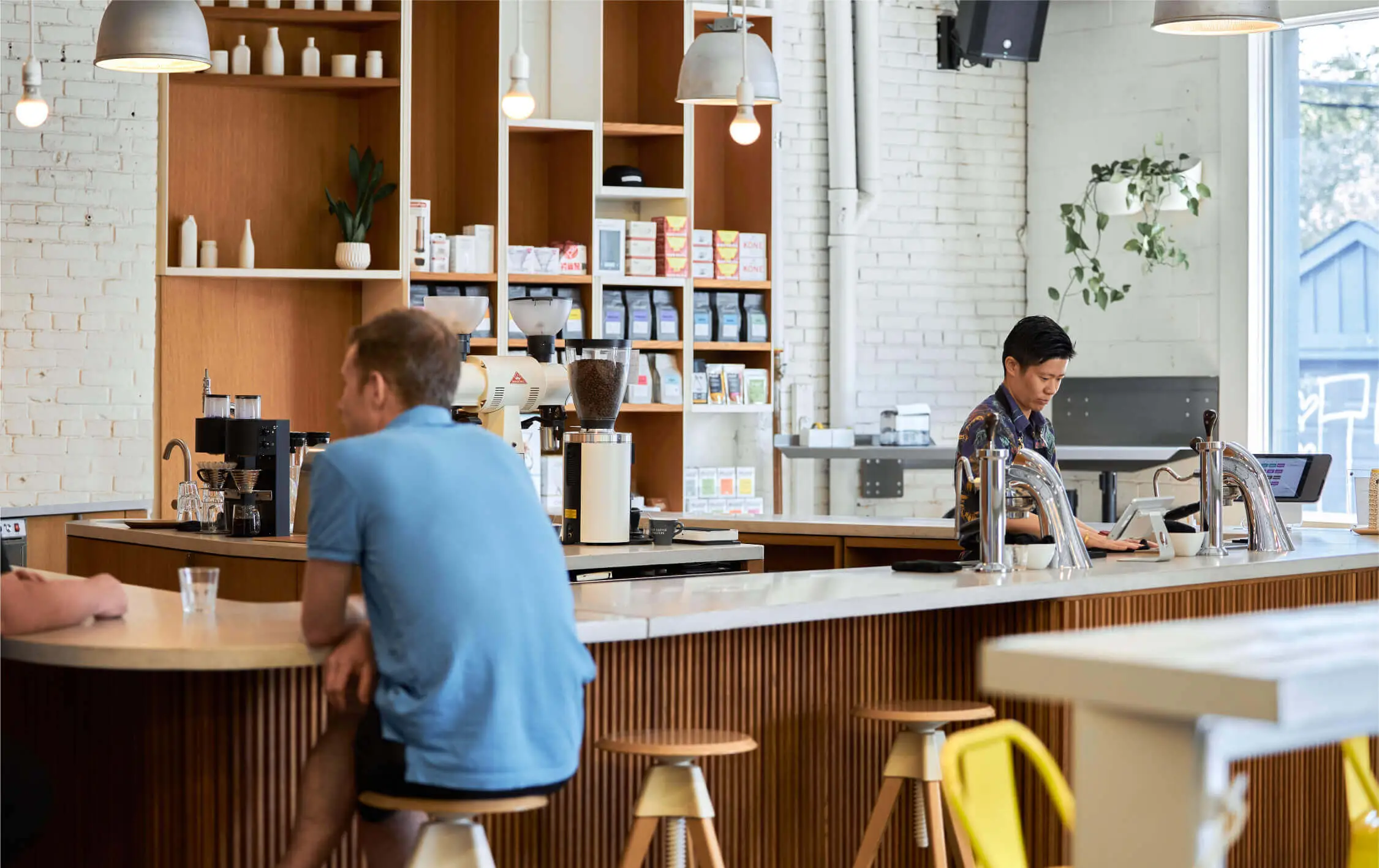 Pilot Coffee Roasters Wagstaff tasting bar from the official locations photography