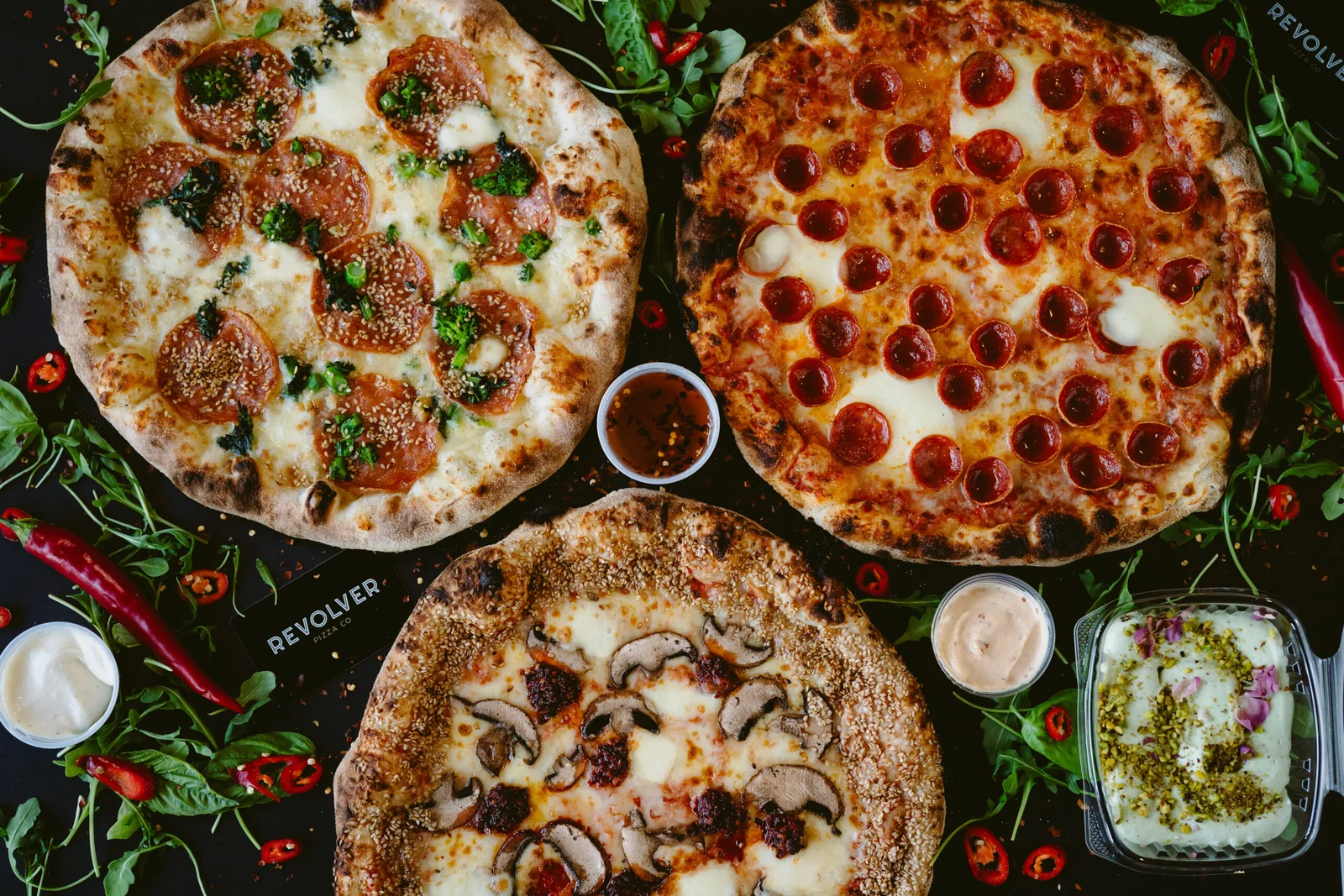 Revolver Pizza Co. pie, official photo from revolverpizza.com