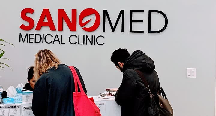 SanoMed Medical Clinic check-in photography from sanomedclinic.ca