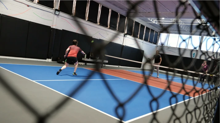 Indoor courts at The Dill Pickleball Club on Colville Road