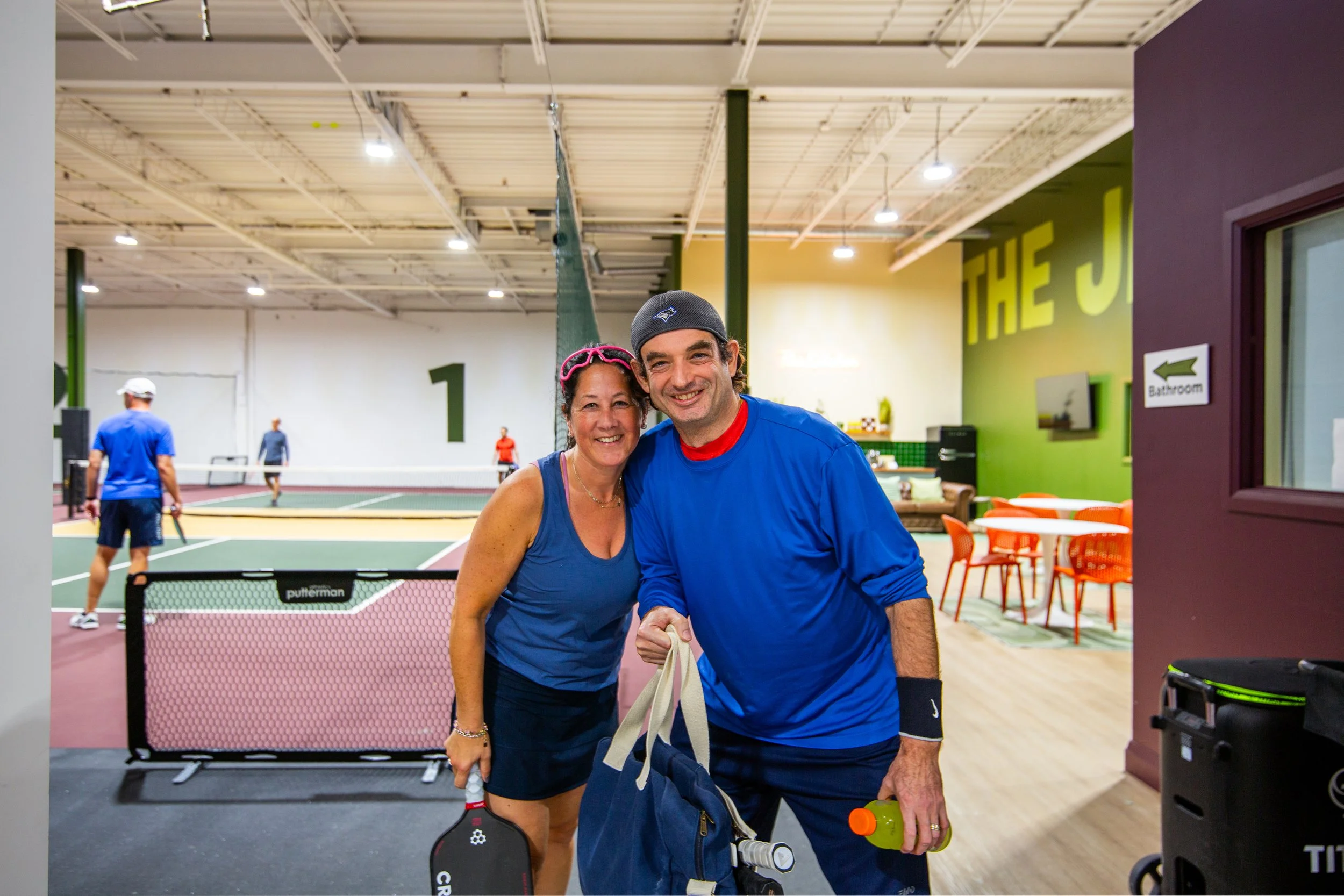Indoor pickleball courts at The Jar Pickleball Club in North York