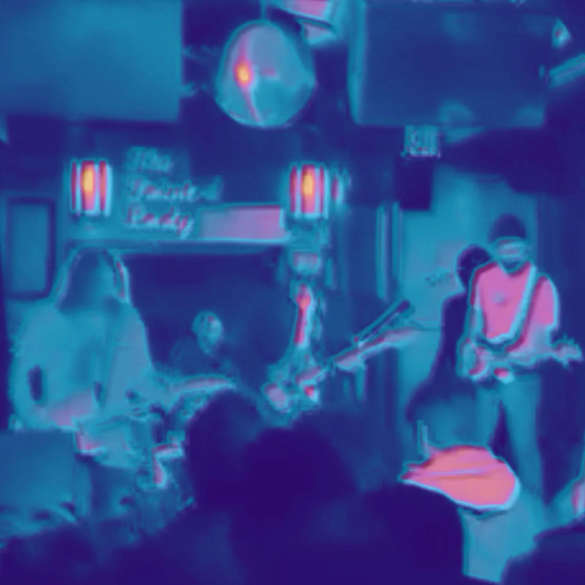 A live band under The Painted Lady neon, from the venue’s official site