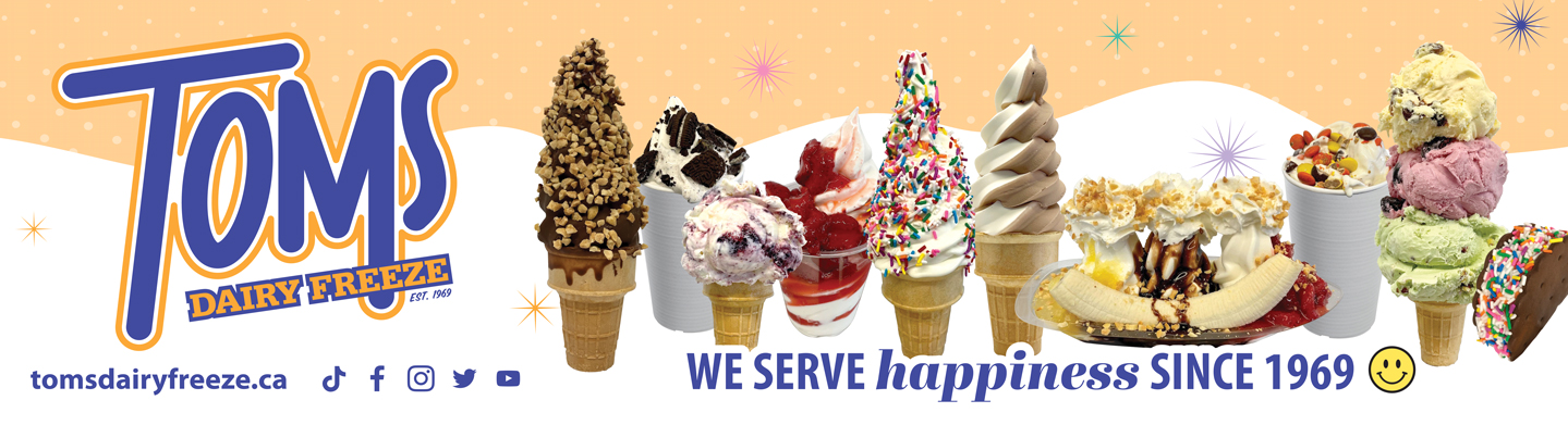 Tom's Dairy Freeze banner photography from tomsdairyfreeze.ca