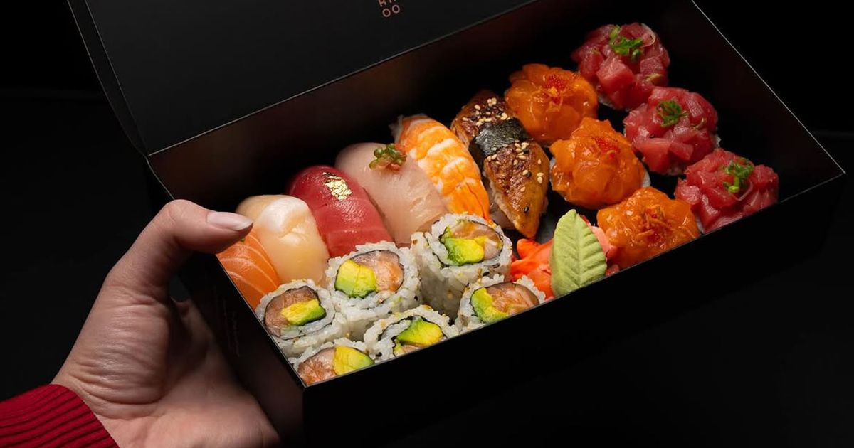 Toro Toro sushi tasting platter featuring assorted nigiri, sashimi, and specialty maki rolls
