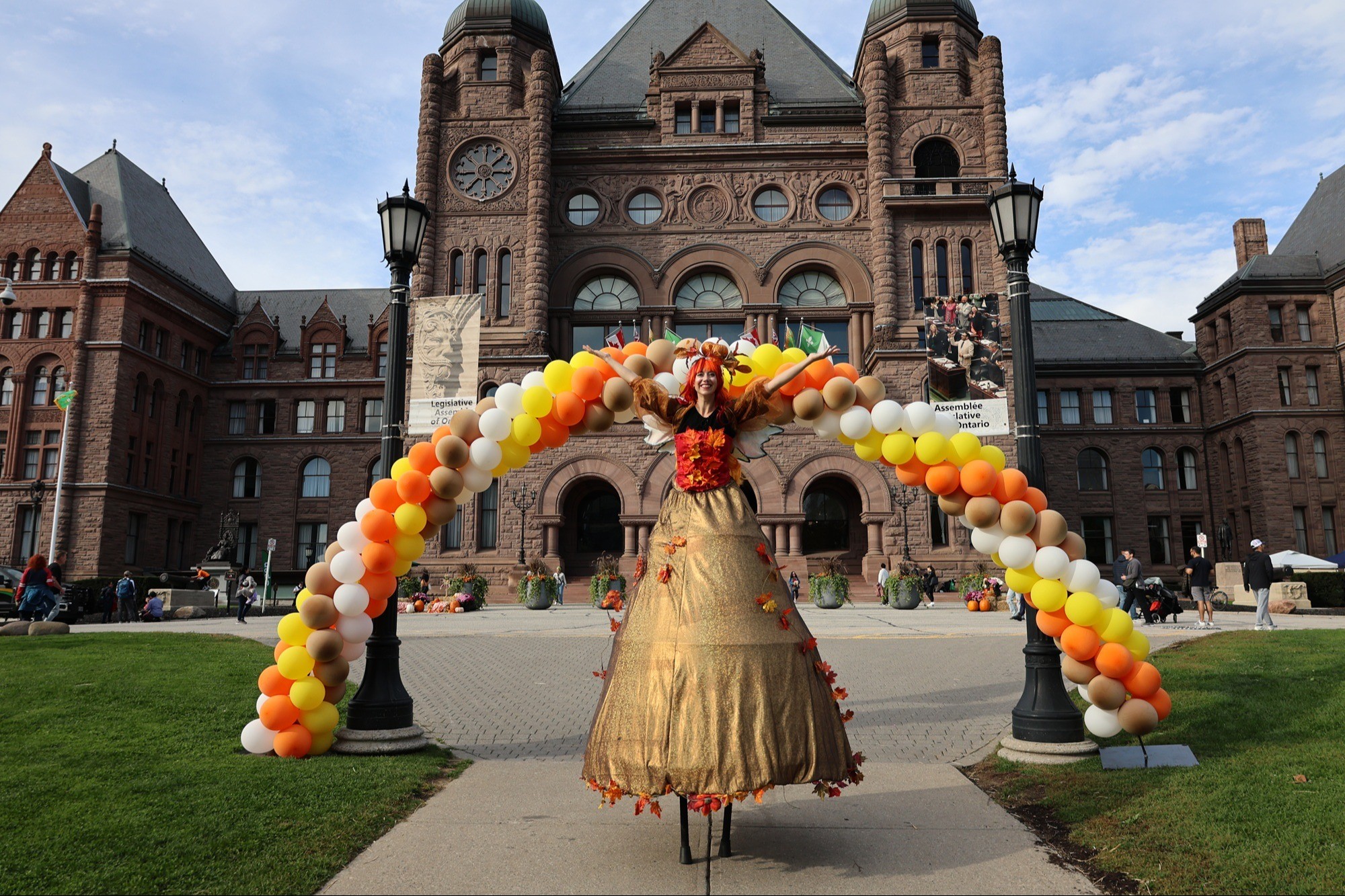 Families at the Fall Festival on the Queen's Park legislature grounds