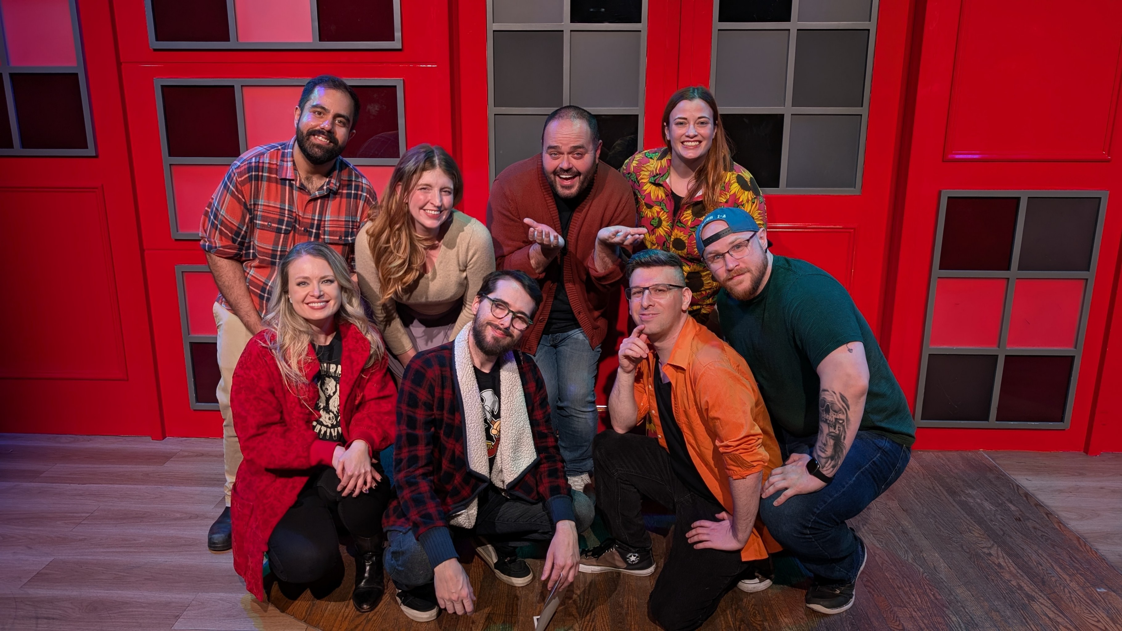 Improvisers performing a Halloween comedy show at Second City