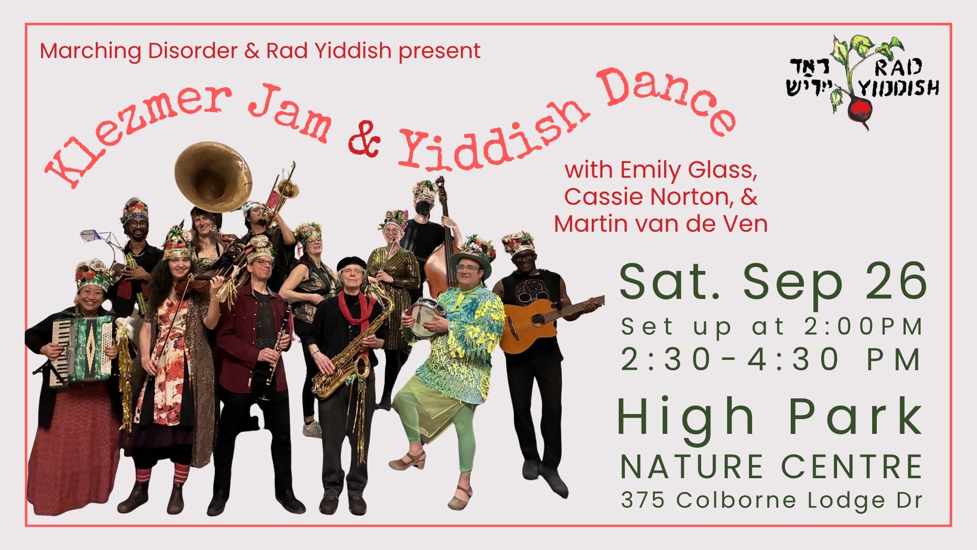 Klezmer Jam & Yiddish Dance - September 26! event