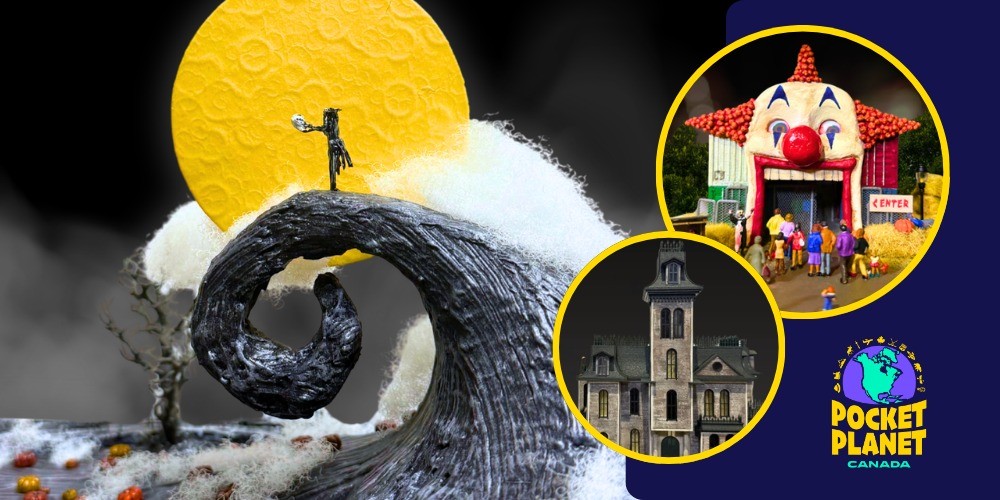 Halloween miniature scenes at Pocket Planet Canada