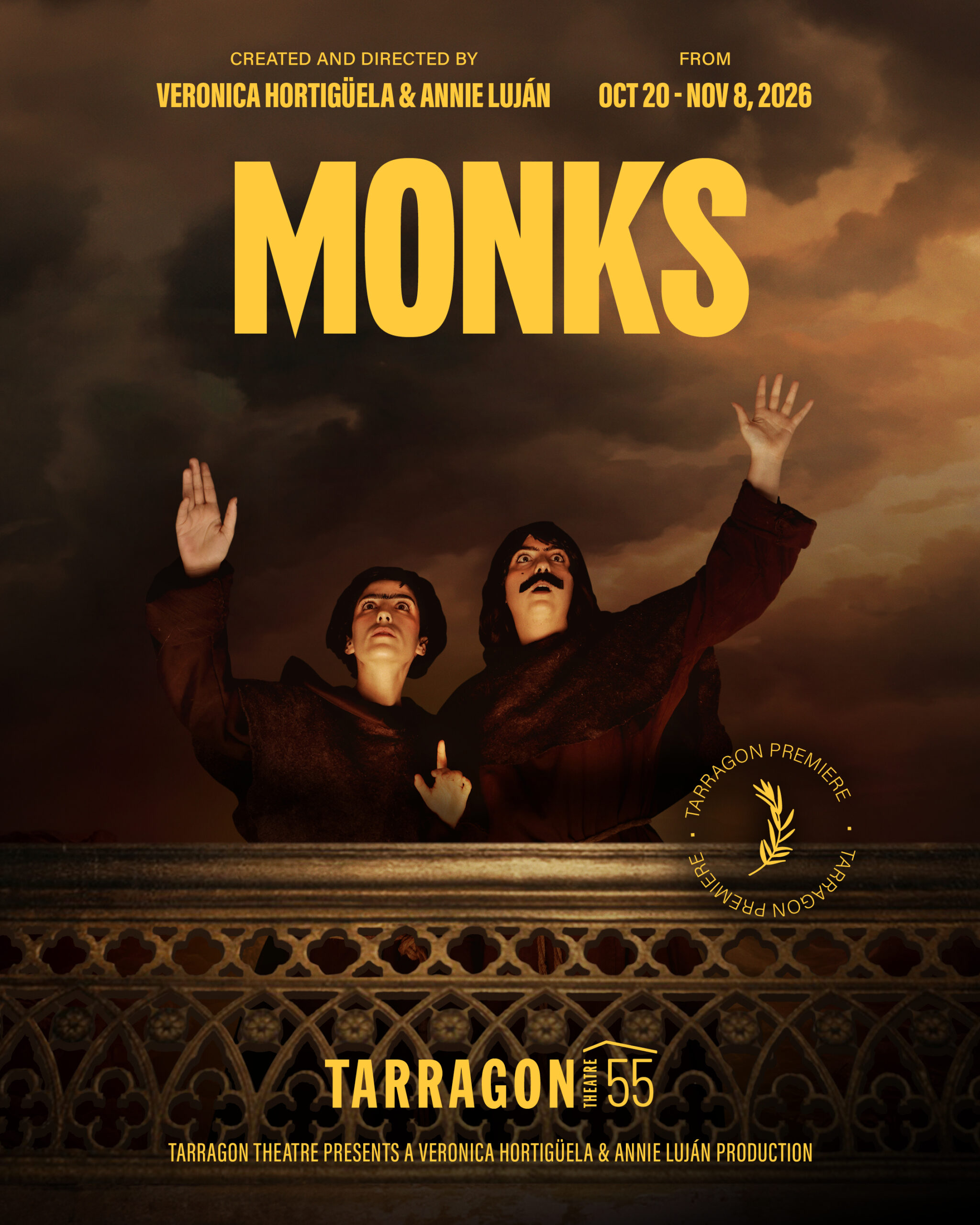 MONKS production artwork from Tarragon Theatre