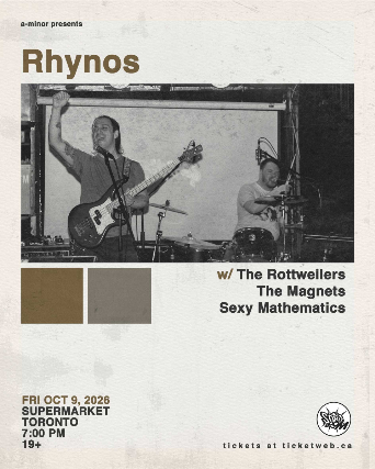 Rhynos w/ The Rottweilers, The Magnets & Sexy Mathematics event