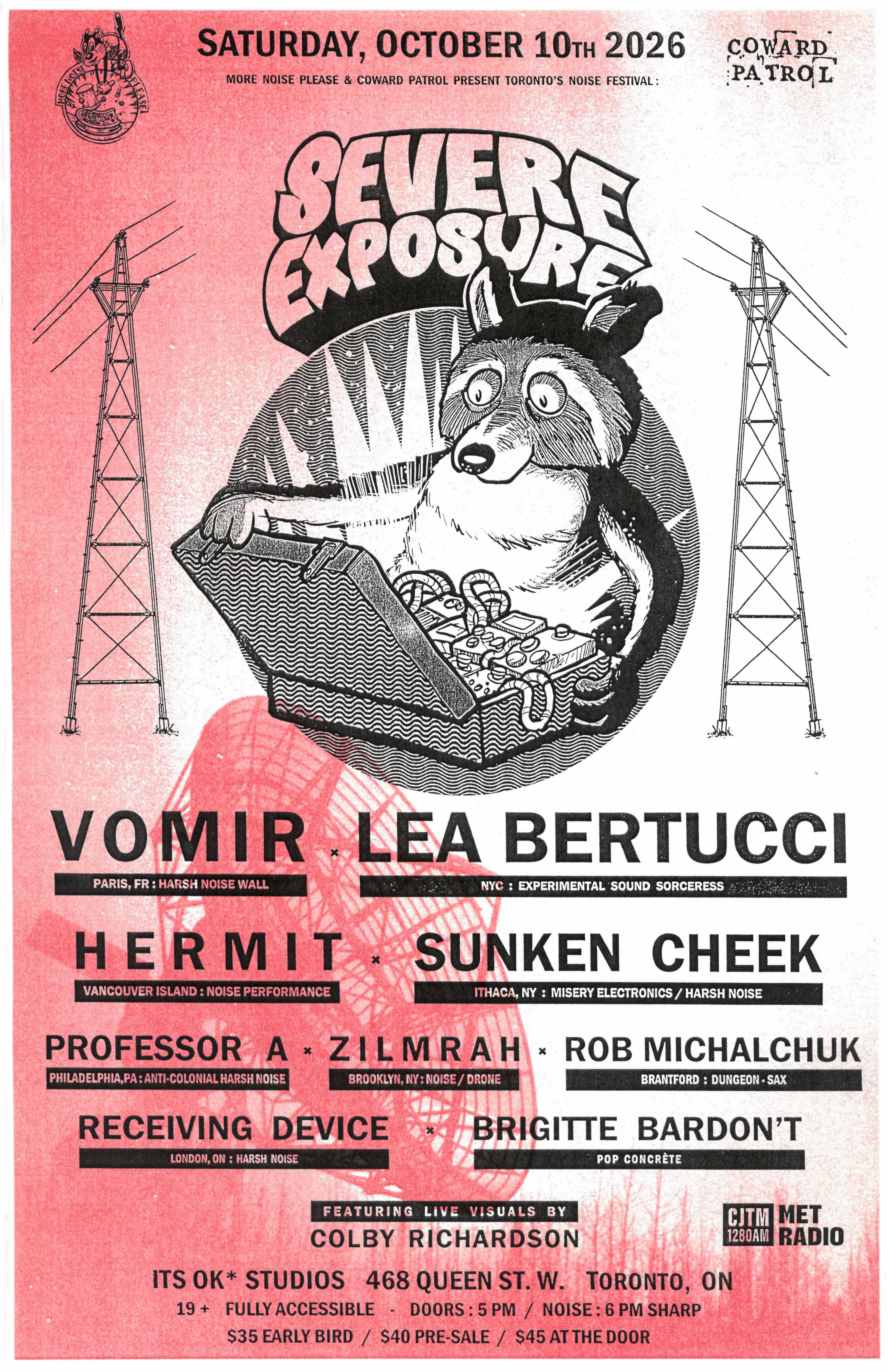 Experimental noise musicians performing with electronics