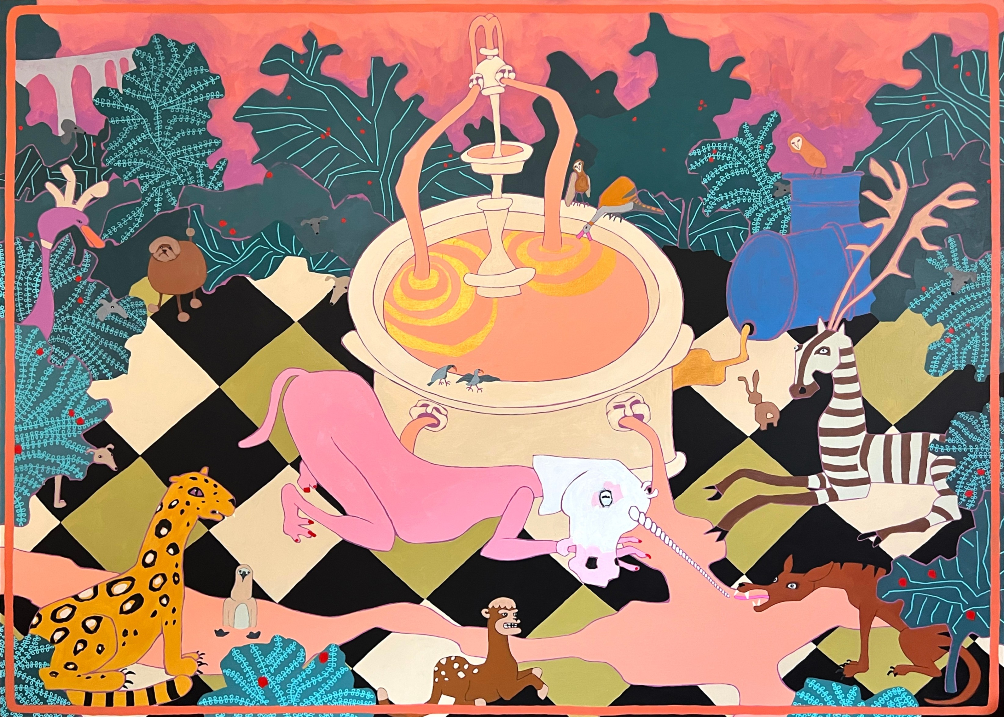 The Harbingers paintings by Pink Milk Drink