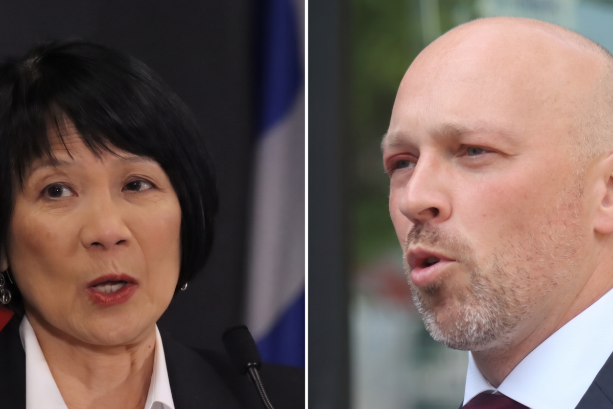 Chow and Bradford spar in first head-to-head debate after Alexander drops out