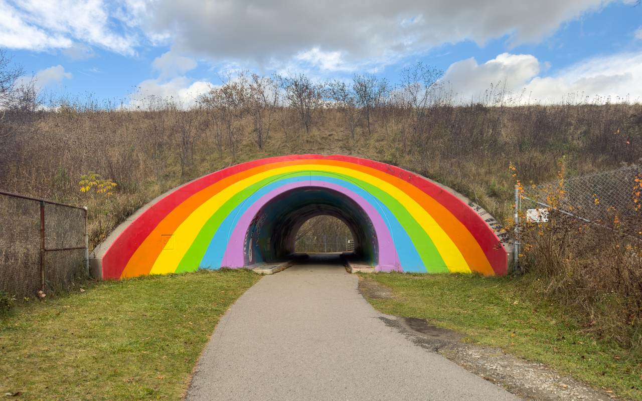 Rainbow Tunnel on the East Don Trail at Charles Sauriol Conservation Area