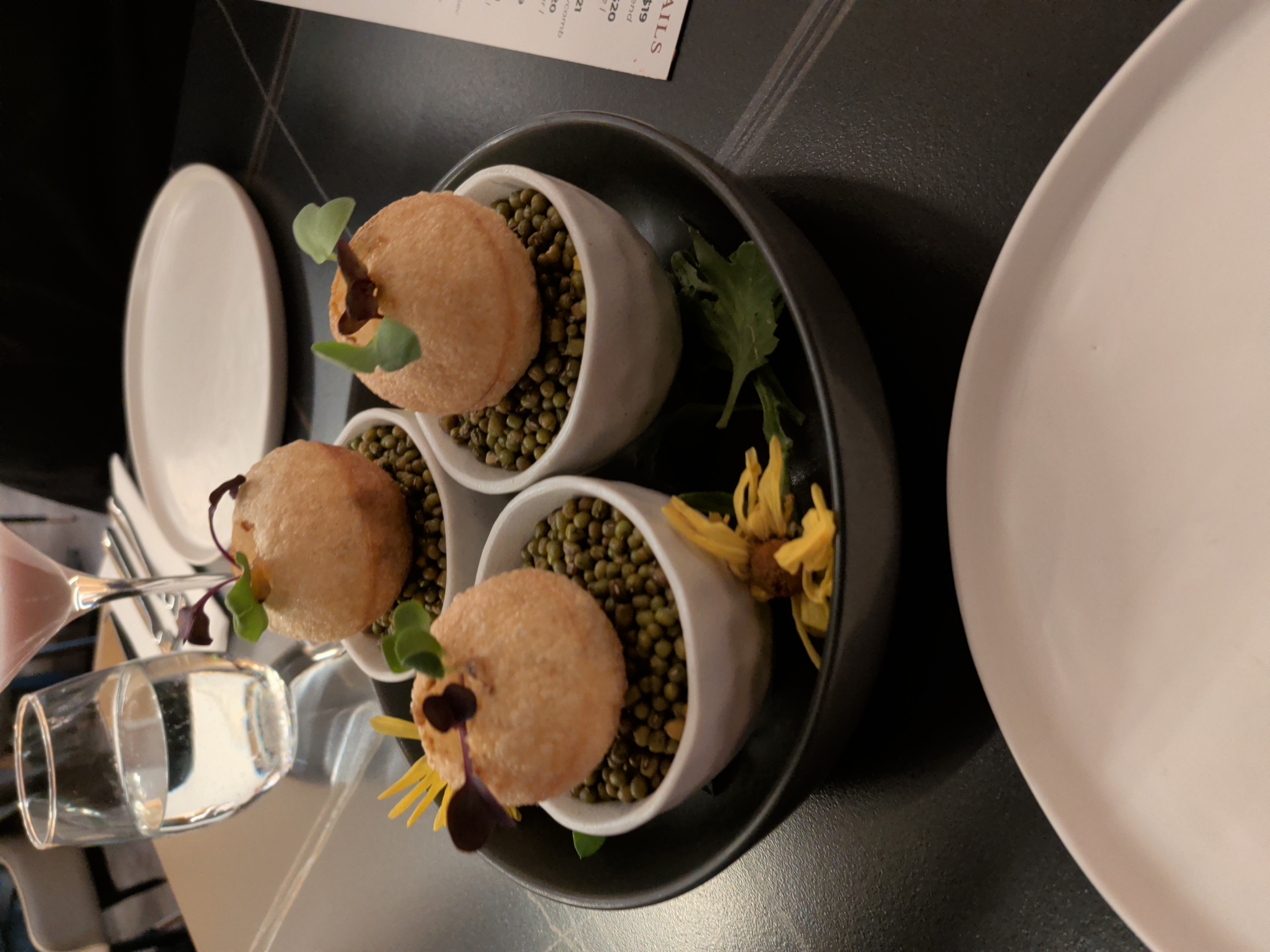 Fusion pani puri served in small bowls